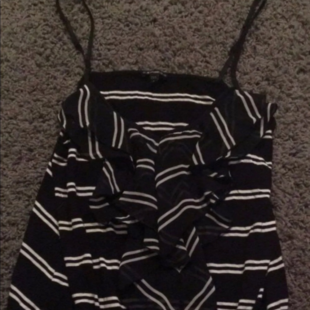 Express black and white top